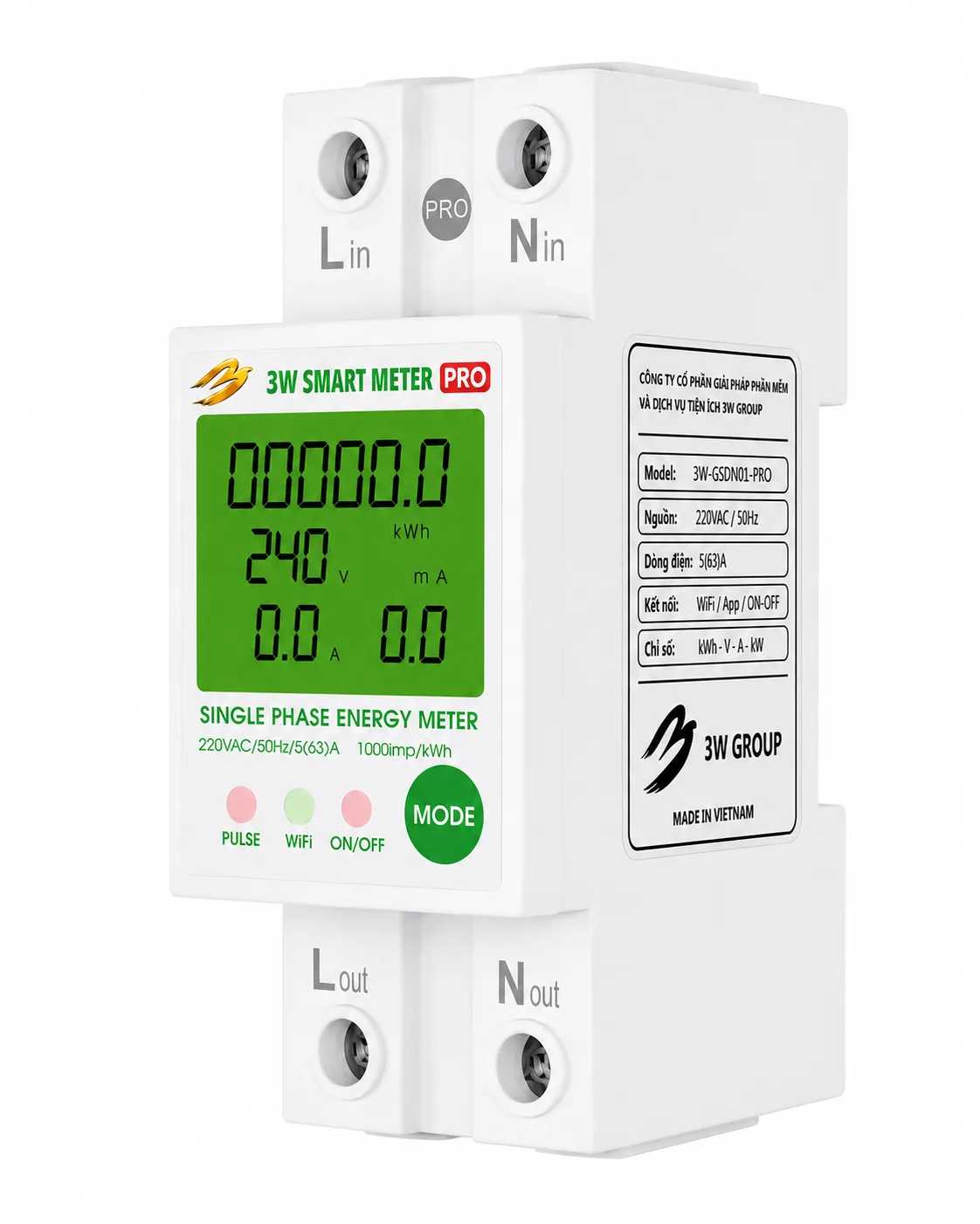 3W Smart Meter Pro công tơ điện thông minh